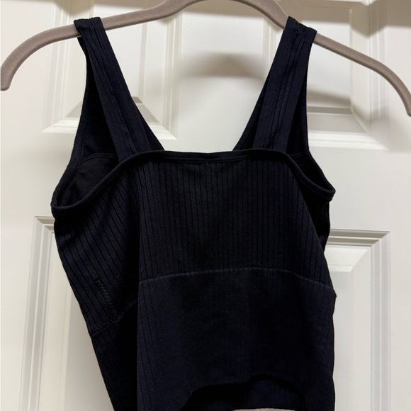 Black Ribbed Tank Top - Picture 2 of 3